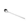 Stainless steel long handle round spoon creative mixing spoon dessert ice cream spoon - Silver
