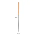 304 Stainless Steel Long Cooking Chopsticks with Wood Handle Frying Noodles Chopsticks 44cm - Wood Handle + Stainless Steel Chopsticks (45cm)