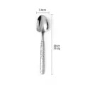 304 stainless steel shovel spoon fruit dessert spoon with textured handle 16cm long - Pointed Shovel / Silver