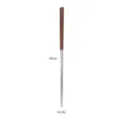 Long stainless steel cooking chopsticks with wooden handle, 45cm heat resistant fry tool. - Wenge Wood + Stainless Steel Chopsticks (45cm)