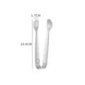 Stainless steel vintage rose pattern sugar tong ice clip metal bar tool 10.6cm long - Silver