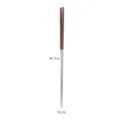 Long 304 stainless steel frying chopsticks with wooden handle, heat resistant, 44.7cm length for kitchen. - Walnut Wood + Stainless Steel Chopsticks (45cm)