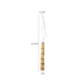 Stainless steel steak knife with bamboo handle, elegant tableware item, length 22.1cm. - 304 High-Grade Bamboo Handle Dinner Knife