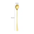 Gold stainless steel cat paw coffee spoon long handle dessert stirring spoon 19.2cm - Premium Gold