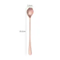 Rose gold stainless steel cat claw spoon, long handle coffee and dessert stirring spoon. - High-End Rose Gold