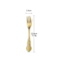Gold Vintage Stainless Steel Fruit Fork Elegant Dessert Flatware Tableware 12.8cm Long - Fruit Fork / Metallic Gold