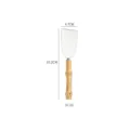 Stainless steel cheese knife with natural bamboo handle kitchen tool 15.2cm length. - High-End Wide Spatula Knife