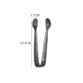 Stainless steel sugar tong vintage rose pattern ice clip lemon clip bar metal 10.6cm. - Black