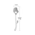 Stainless steel tulip flower spoon long handle coffee dessert stirring spoon 14.5cm - Hanging Spoon / 15cm / Silver
