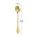 Gold 304 Stainless Steel Tulip Spoon Long Handle Coffee Stirring Spoon Tableware Item - 17cm / Gold