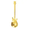 Creative guitar shaped stainless steel coffee spoon gold mixing spoon for bar music party - Titanium Gold
