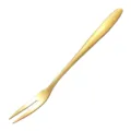 Gold stainless steel fruit fork two prong dessert fork cake pastry fork for home kitchen use. - Titanium Gold Fruit Fork