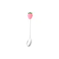 Stainless steel cute strawberry spoon creative coffee dessert mixing spoon for kitchen - Pink Strawberry Spoon