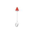 Stainless steel coffee spoon with watermelon silicone handle, ideal for dessert, fruit or ice cream. - Watermelon Spoon