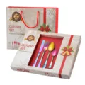 Rainbow Stainless Steel Cutlery Set Christmas Gift Box Kitchen Flatware Utensils - High-End Colorful Set