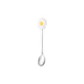 Stainless steel spoon with cute white daisy flower handle, perfect for coffee, dessert, and fruit. - Sunflower Spoon