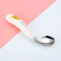 Baby stainless steel spoon cute cartoon cat design infant feeding tableware variant - Cat Twist Spoon / White
