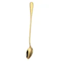 Gold long handle spoon, stainless steel coffee stirring spoon, elegant ice cream spoon for home. - Iced Pointed Spoon / Gold