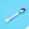 Cute lollipop baby spoon pink, 304 stainless steel cute feeding spoon for toddlers. - Lollipop Spoon / Pink