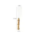 Stainless steel cheese knife with natural bamboo handle, perfect for spreading butter and cheese. - High-End Mini Cleaver
