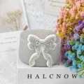 Silicone cup sleeve with sparkling rhinestone bow, protective boot for 7.5cm tumblers. - Gray