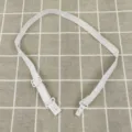 Adjustable white elastic clothing strap with plastic buckle for secure fit daily wear accessory - Extension Strap 1pc