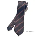 Retro dark brown striped tie for men and women, classic handmade polyester necktie. - Coffee Stripe Style