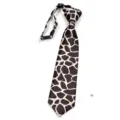 Kids pre-tied necktie cute cow print short neck tie child student shirt fashion accessory - Giraffe