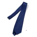 Classic navy blue men's tie with subtle dot jacquard texture, ideal for business wear detail. - Navy Blue Polka Dot Hand-tied Long (145x7cm)