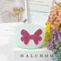 Silicone cup sleeve with sparkly rhinestone bow, cute protective cover for Stanley cups. - Pink