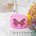 Pink silicone cup sleeve with sparkling rhinestone bow, cute protective boot for Stanley tumblers. - Pink
