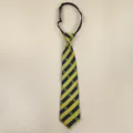 Kids pre-tied striped necktie with adjustable elastic strap for school uniform use - Tie