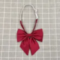 Japanese JK uniform bow tie large red sailor suit ribbon collar accessory decorative part - Giant Feather - Red