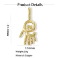 Gold plated copper hand pendant diy necklace earring jewelry finding component accessories - Palm (Style 3) / Gold