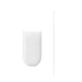 Vue détaillée de la poche filtrante blanche pour robinet et de son collier en plastique. - 10 Pièces + 2 Attaches de Câble en Nylon (Emballé en Sac OPP)