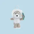 Simpatico ciondolo peluche animale portachiavi con cappello di pizzo giocattolo morbido borsa. - Piccolo Lupo / 13cm