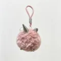 Lindo llavero de peluche de unicornio rosa esponjoso colgante de bolso pompón suave - Criatura de Fantasía - Unicornio / 10cm