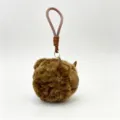 Llavero de peluche marrón accesorio de bolso esponjoso animal lindo colgante bonito regalo - Criatura de Fantasía - Estilo Yak / 10cm