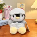 Süßer Pinguin Plüschtier Anhänger im Eierschalen-Design, weicher Schlüsselanhänger Taschendekor. - 18cm (Mit Lanyard) / Eierschale Pinguin