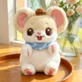 Grazioso peluche morbido topo con castagna cuscino coccoloso giocattolo regalo bambini bambina - 30cm