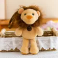 Cute lion plush toy keychain fluffy animal bag pendant soft doll decorative accessory - Lion Dangling Legs Version 16cm