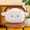 Cute pink animal plush pillow, soft lamb cushion for office chair, cozy home decor and nap toy. - Sheep Pillow