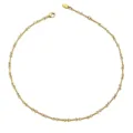 Golden titanium steel station chain necklace elegant minimalist design stackable jewelry item - Pure Chain Style (2302ZK20184XL)