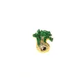 Close-up detail shot of Chinese cabbage enamel brooch, elegant neo-Chinese style accessory. - Multicolor