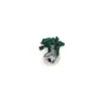 Chinese cabbage enamel brooch pin green vegetable suit coat fashion accessory jewelry - Silver