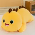 Cute dinosaur plush toy long sleeping body pillow soft stuffed animal doll for bed kids gift - 40CM / Yellow