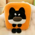 Toast dog plush pillow cute creative cartoon stuffed animal cushion sofa bedroom office decor - Ink Dog / 45x40cm
