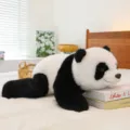 Cute panda plush toy stuffed animal pillow soft hugging doll comforting sleeping gift for kids - Panda / 55cm (0.8kg)