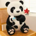 Cute panda mother and baby plush toy soft stuffed animal doll for kids gift home decor 1pc - 35cm