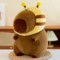 Adorable peluche capybara avec capuche d'abeille, poupée en peluche douce pour cadeaux d'enfants. - 35cm / Style Capuche Abeille